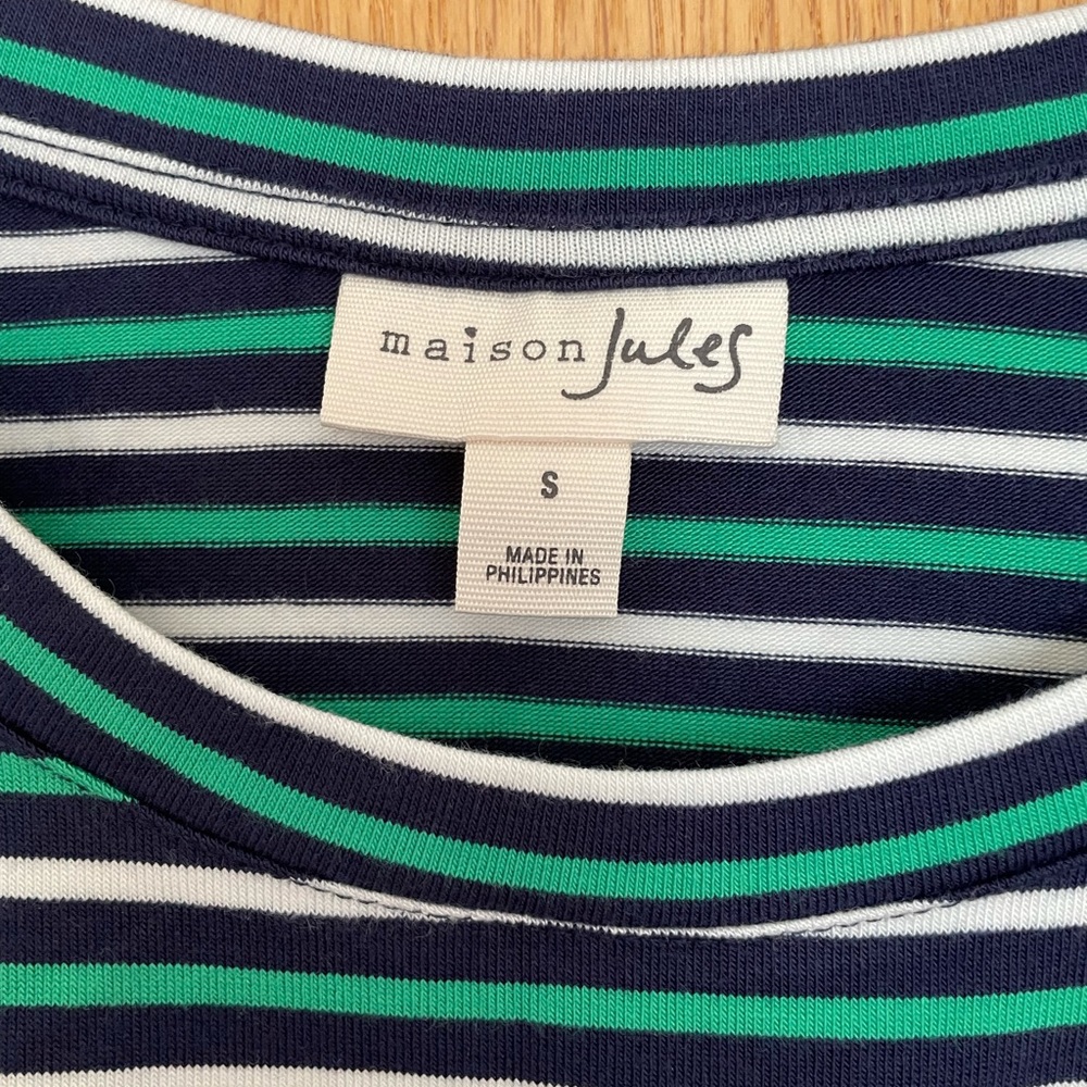 Maison Jules striped top size small - Picture 3 of 6